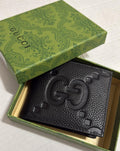 Gucci Jumbo GG Bi-fold Wallet in Leather - Black