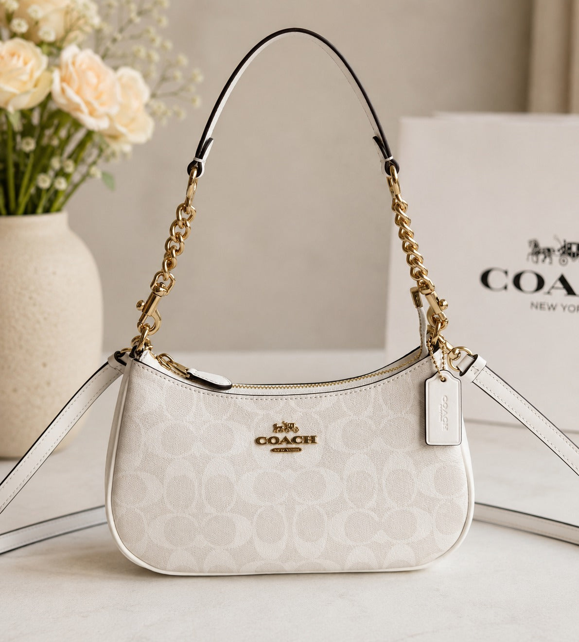 Coach Teri Shoulder Bag In Signature Canvas