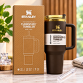 Chocolate Gold Brown Stanley - Cup Tumbler Quencher H2.0 Tumbler 40oz