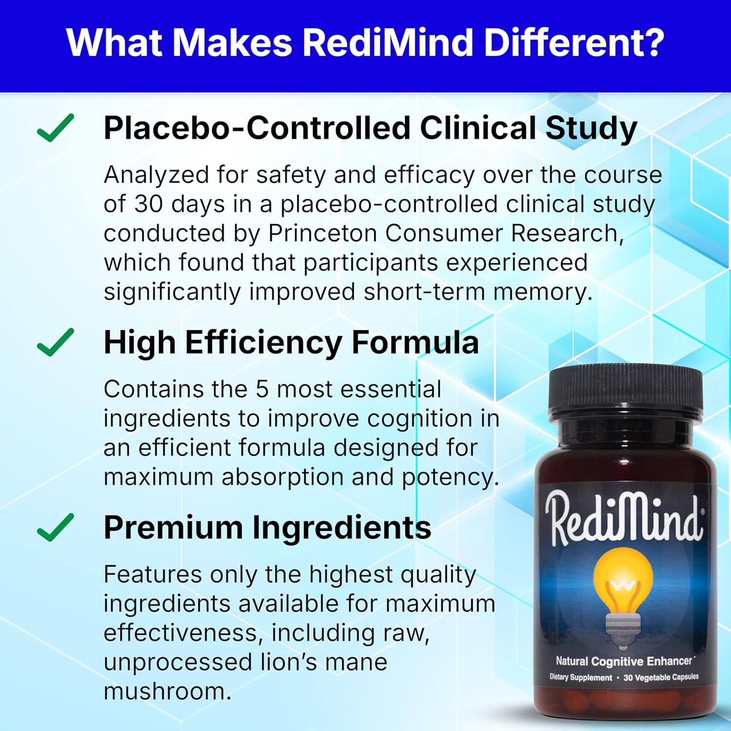 Natural Cognitive Support and Brain Supplement, Vegan, Gluten-Free