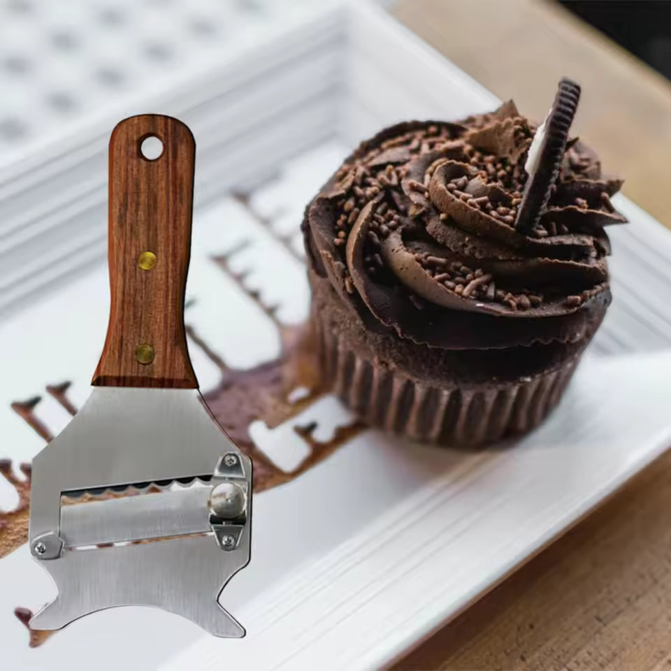 Stainless Steel Truffle Grater Wooden Handle Multifunctional Butter Shaver