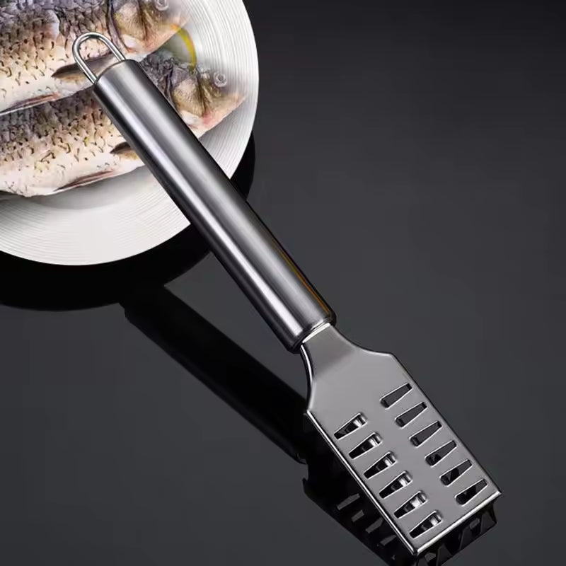 Stainless Steel Fish Scale Remover & Bone Tweezer Set Fast Cleaning