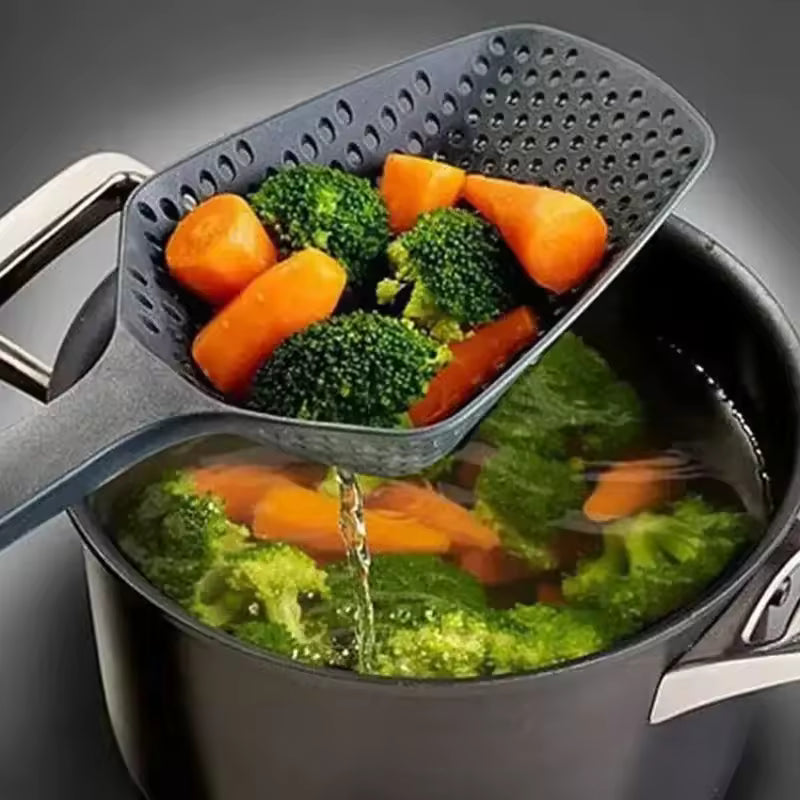 Strainer Spoon Long Handle Tool Colander Draining Scoop Pasta