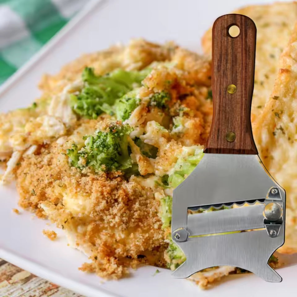 Stainless Steel Truffle Grater Wooden Handle Multifunctional Butter Shaver