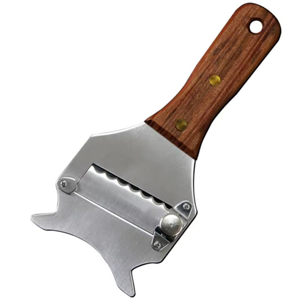 Stainless Steel Truffle Grater Wooden Handle Multifunctional Butter Shaver