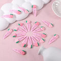Cute Strawberry Hair Clips for Girls Glossy Finish BB Clip Daily Wear Fashion