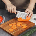 Stainless Steel Potato Chip Slicer Vegetable Fruit Wave Knife