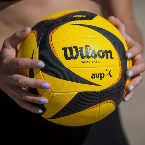 Wilson AVP OPTX Official Beach Volleyball Tour Match Game Ball - Black/Yellow