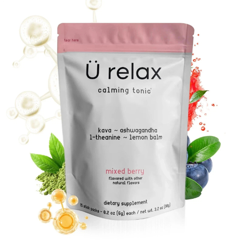 U Relax Calming Tonic  15 Packets MIXED BERRY Flavor