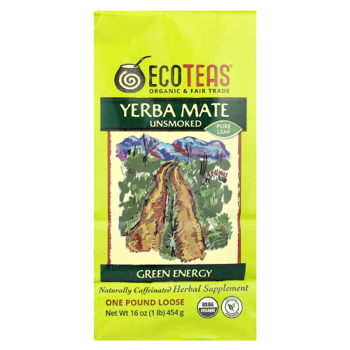 Loose Yerba Mate, Green Energy, Unsmoked, 16 oz