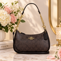 CA548 COACH Teri Shoulder Bag In Signature Canvas/Gold/Walnut/Black