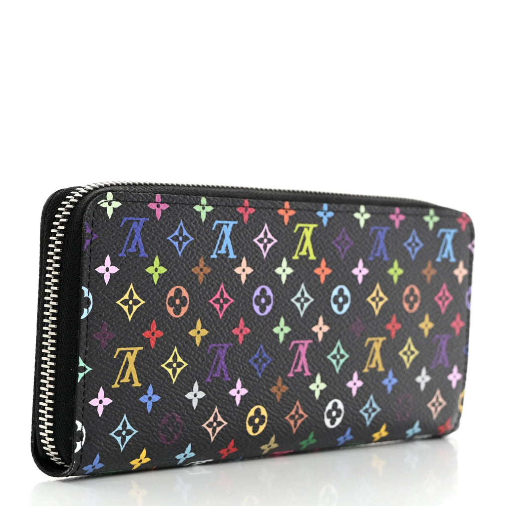 Authentic Louis Vuitton Murakami Multicolor Monogram Sarah Long Wallet