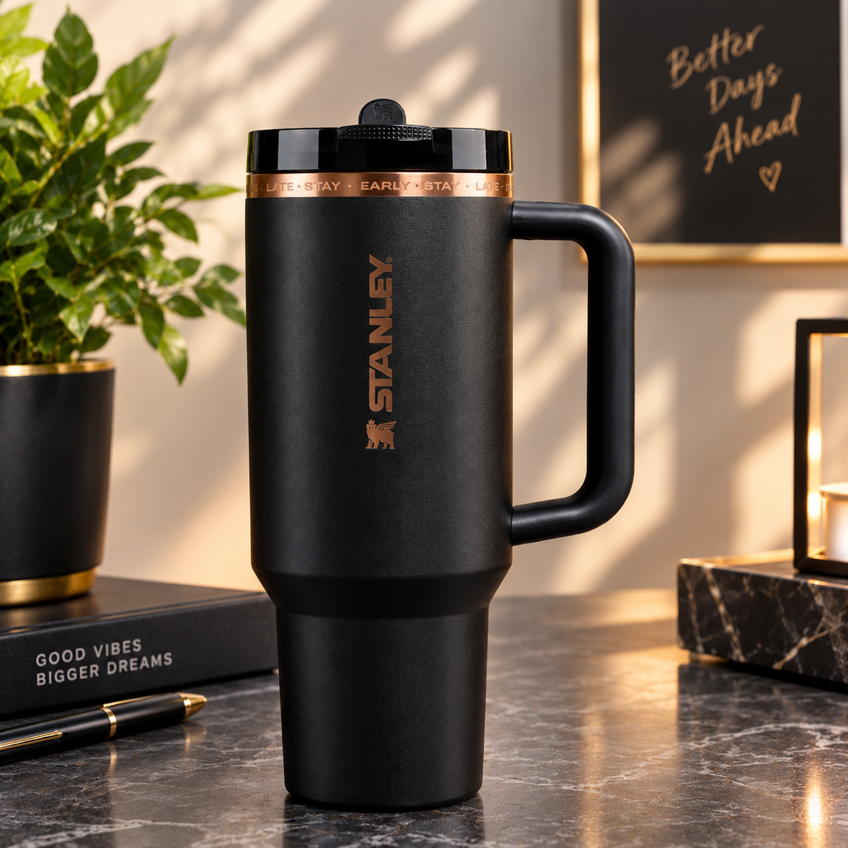 The Messi x Stanley Quencher ProTour Flip Straw Tumbler