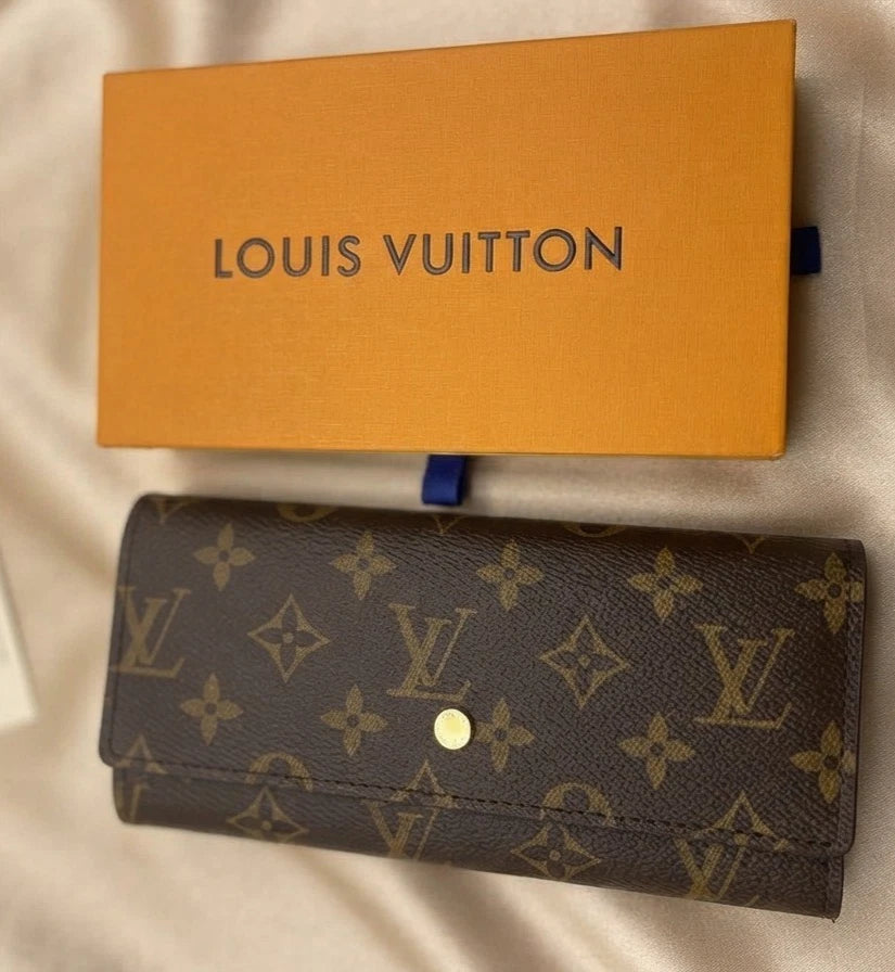 Louis Vuitton Portefeuille Sarah Monogram Long Wallet Brown