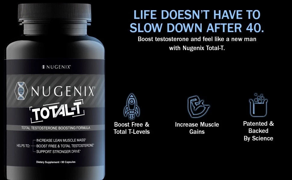 Nugenix Total-T Free And Total Testosterone Booster Supplement 90 Capsules