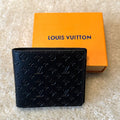 Louis Vuitton Men's Black Monogram Logo Bifold Wallet