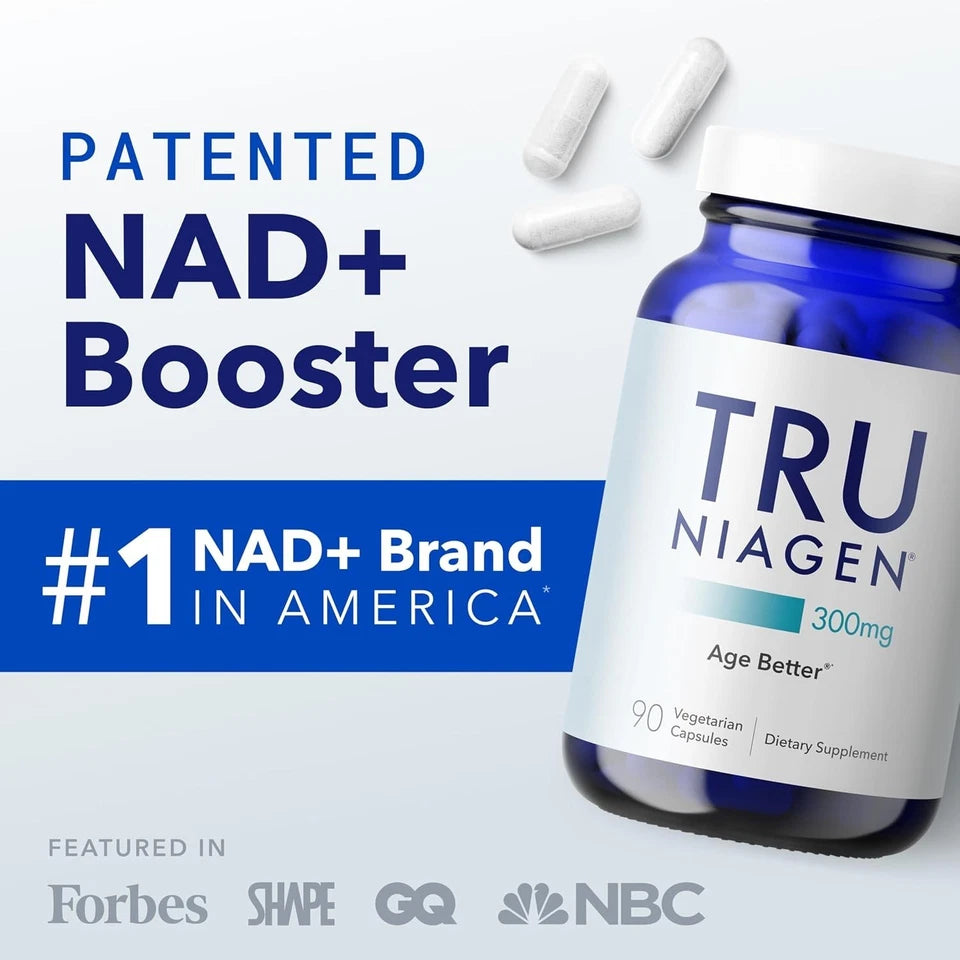 TRU Niagen Nicotinamide Riboside (NR) 300mg NAD+ Booster Supplement - 90 Count