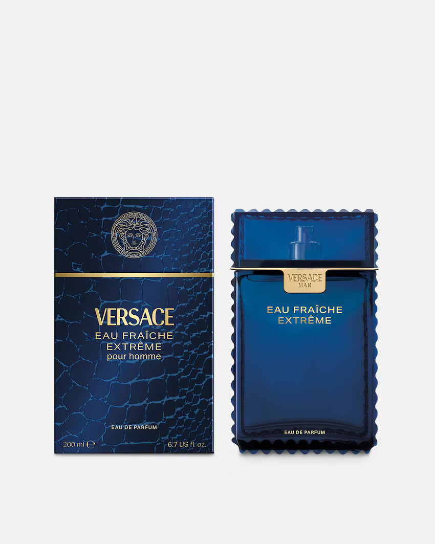 Men’s Fresh Citrus Woody Eau De Parfum – Aquatic Musk Long Lasting Cologne 200ml | Eau Fraiche Extreme by Versace